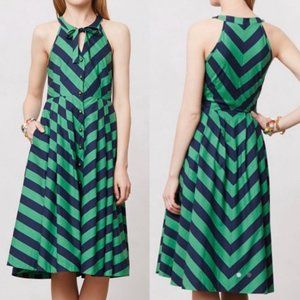 Anthropologie Girls from Savoy EmeraldRipple Dress